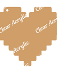 Pixel Heart Acrylic Blank