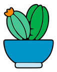 Potted Cactus Acrylic Blank