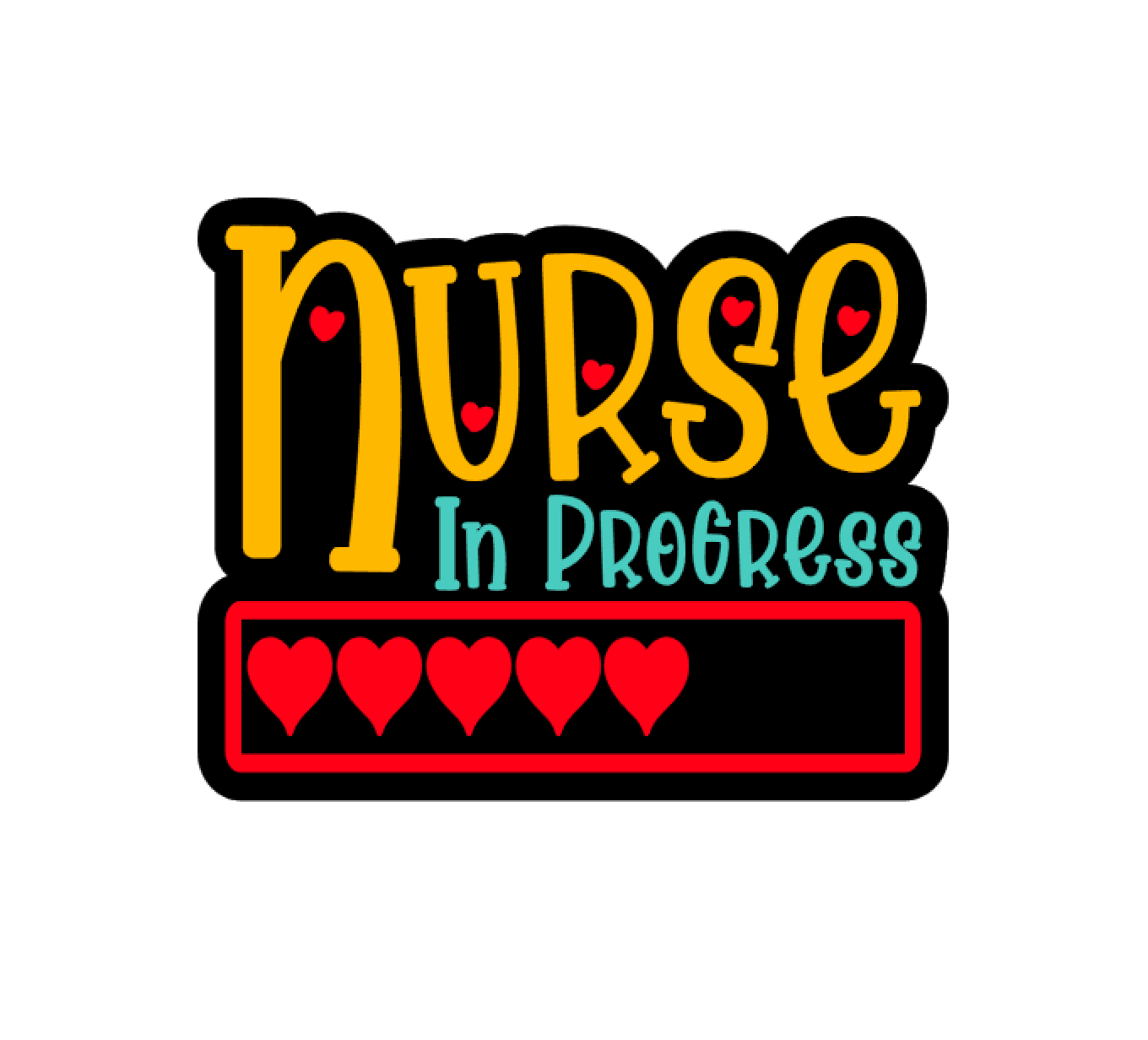 Nurse In Progress Acrylic Blank for Badge Reel Crafts – Moxie Vinyls