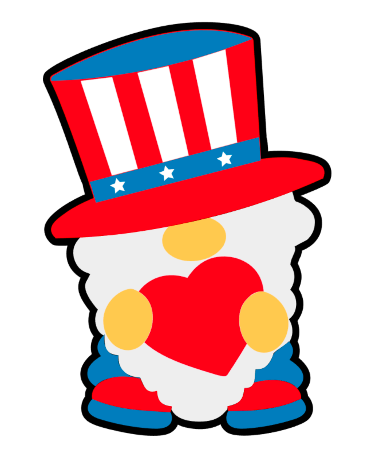 Patriotic Gnome Acrylic Blank