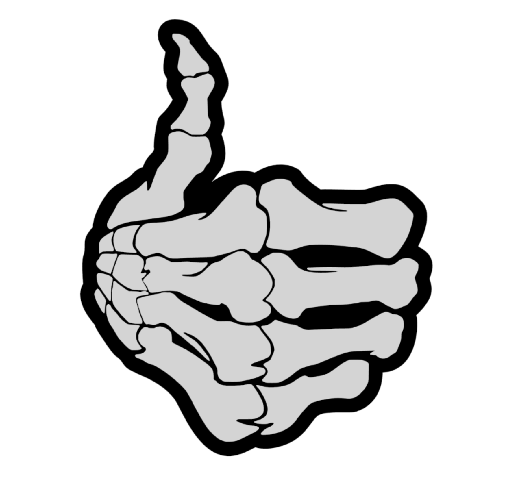 Skeleton Thumbs Up Acrylic Blank