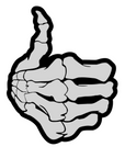 Skeleton Thumbs Up Acrylic Blank