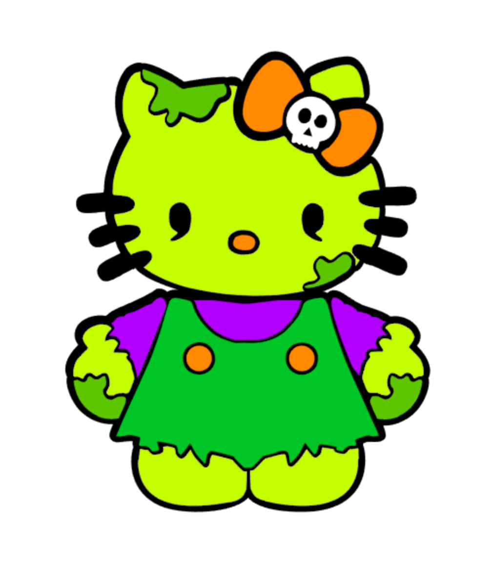 Zombie Kitty DECAL Moxie Vinyls Zombie Kitty DECAL Moxie Vinyls