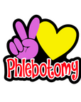Peace Love Phlebotomy Badge Reel Blank