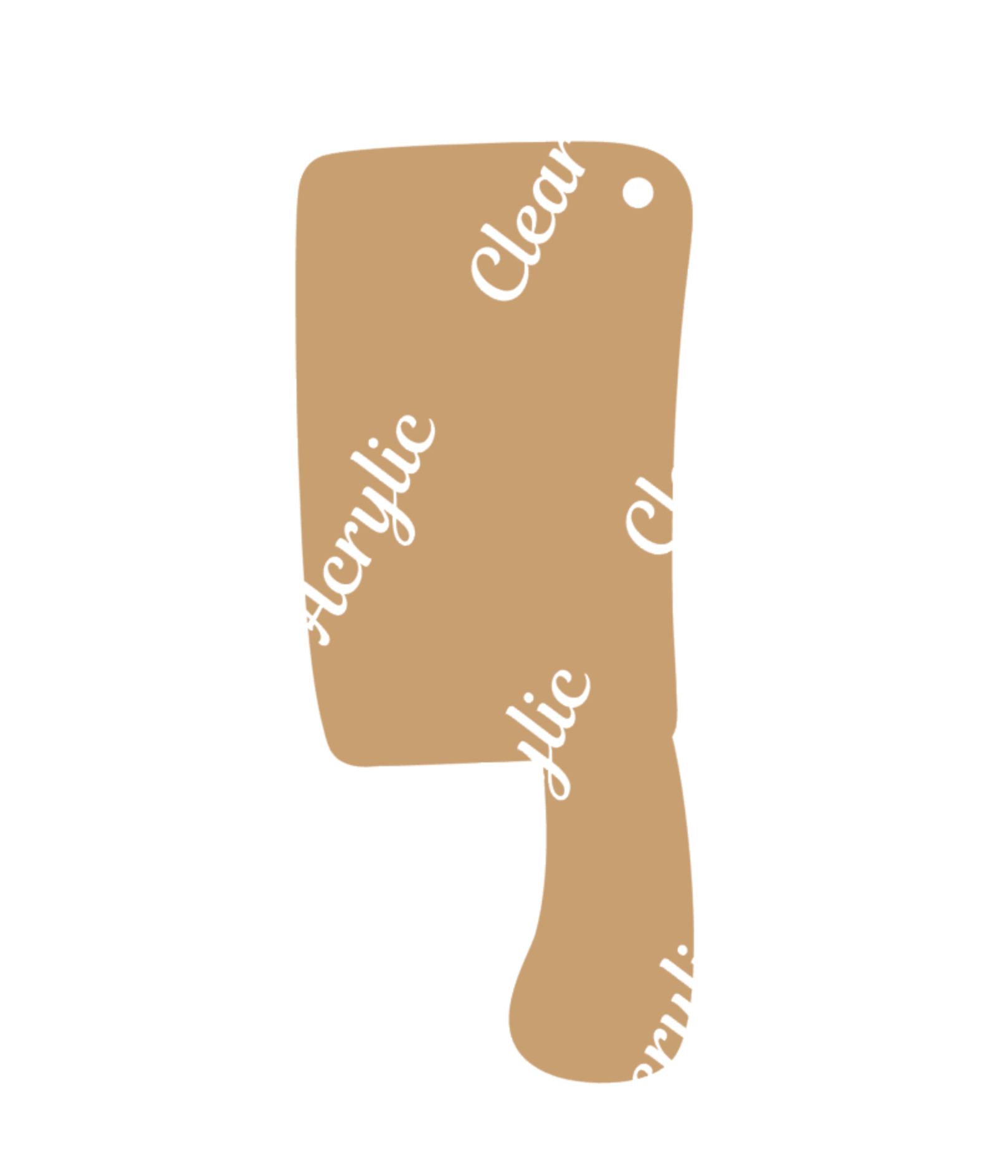 Meat Cleaver Clear Acrylic Blank for Key Chain Crafts Moxie Vinyls