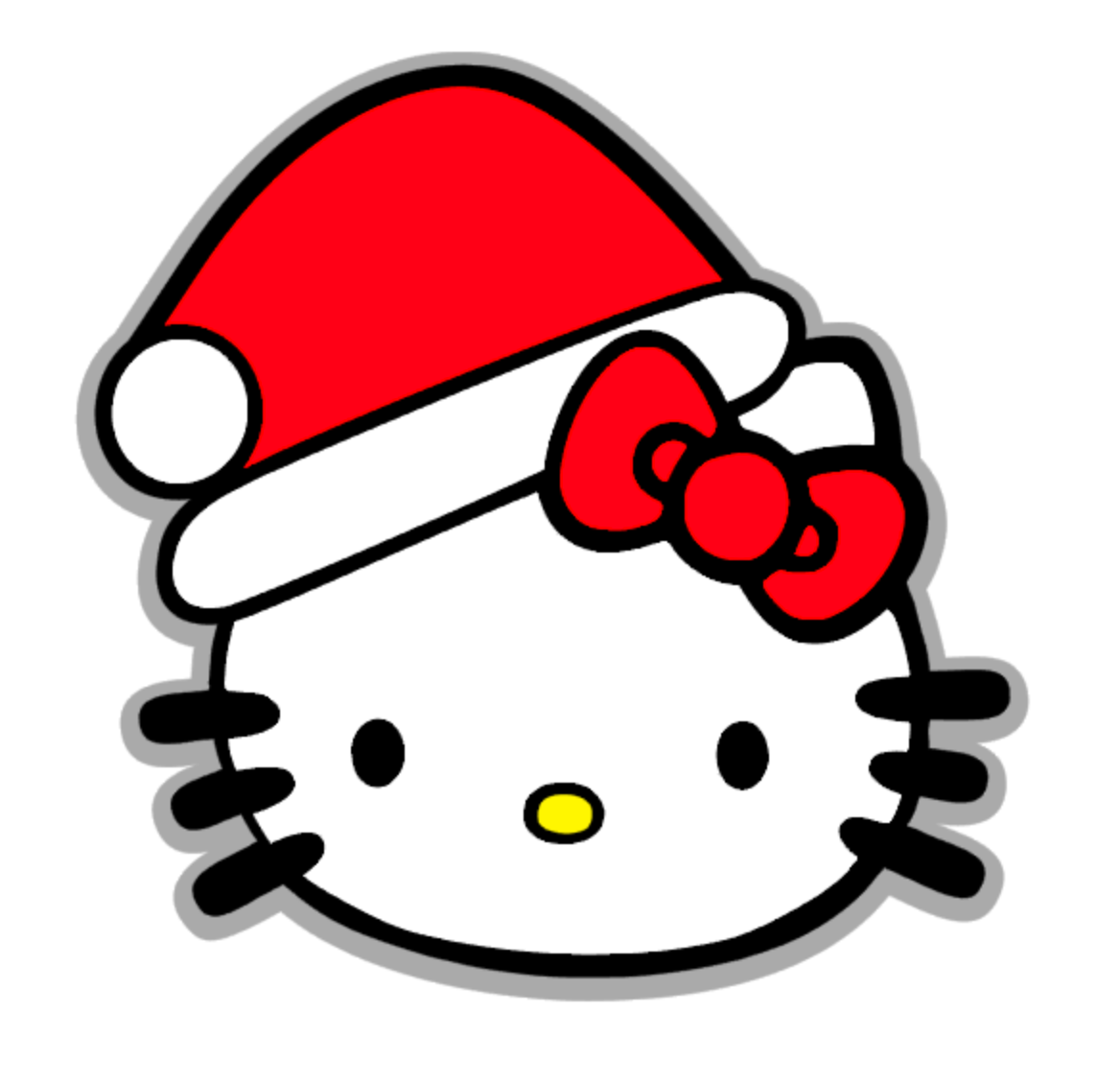 Santa Kitty Acrylic Blank