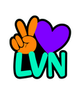 Peace Love LVN Nursing Badge Reel Blank