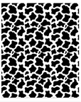Cow Print Black Faux Leather