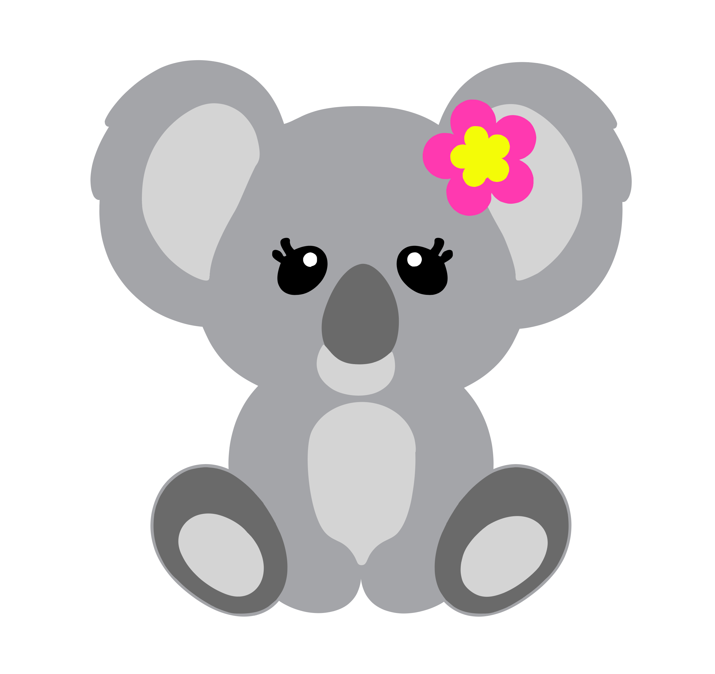 Sticker Koala câlins bébé 