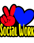Peace Love Social Work Badge Reel Blank