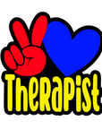 Peace Love Therapist Badge Reel Blank