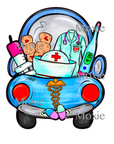 Nurse Truck Decal & Acrylic Blank COMBO