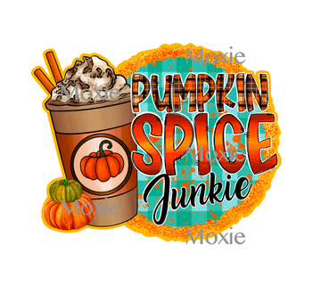 Pumpkin Spice Junkie Decal & Acrylic Blank COMBO