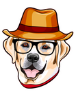 Hipster Labrador Decal & Acrylic Blank COMBO