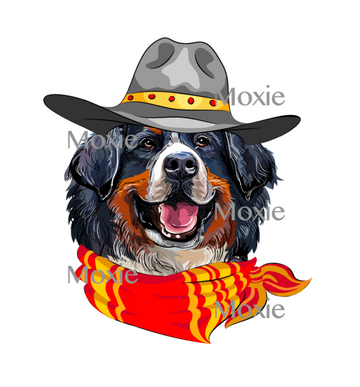 Hipster Bernese Mountain Decal & Acrylic Blank COMBO