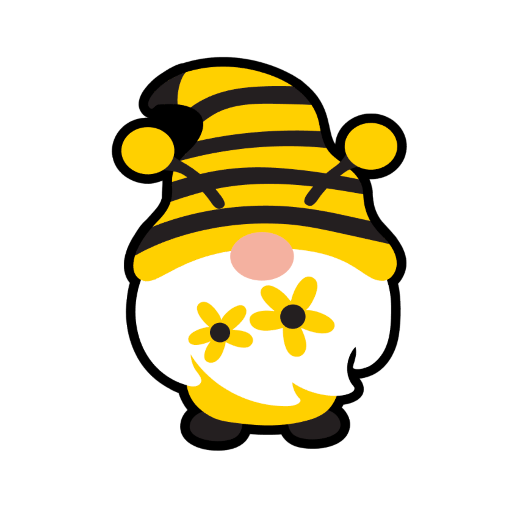 Bumble Bee Gnomes SVG, Three Honey Gnomes