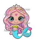 Mermaid Decal & Acrylic Blank COMBO