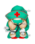 Scrub Nurse Gnome Decal & Acrylic Blank COMBO