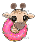 Giraffe Donut Decal & Acrylic Blank COMBO