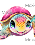 Cute Sea Turtle Decal & Acrylic Blank COMBO