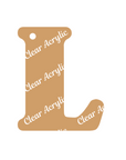 Alphabet Letter L Clear Acrylic Blank for Keychain Ornaments
