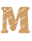 Alphabet Letter M Clear Acrylic Blank for Keychain Ornaments