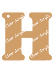 Alphabet Letter H Clear Acrylic Blank for Keychain Ornaments