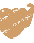 Nurse Doctor Heart Stethoscope Monogram Clear Acrylic Blank for Keychain Ornaments