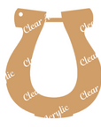Lucky Horseshoe shape clear plastic acrylic blank for keychains