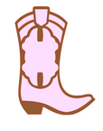 cowboy boot svg cut file for acrylic blank