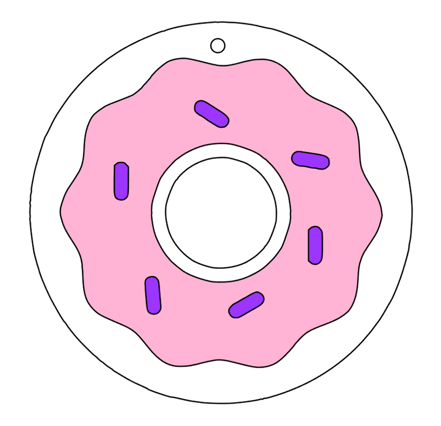 Donut with Hole Acrylic Blank
