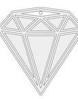 Diamond facets svg cut files for acrylic blank