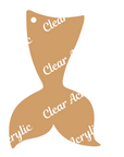 Mermaid Tail Acrylic Blank Shape for keychains, bag tags, vinyl crafts