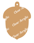 Shape of an Acorn Acrylic plastic blank for keychains