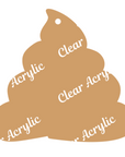 Poop Emoji keychain acrylic blank