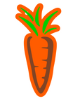 Carrot Acrylic Keychain Blanks