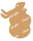 Snowman shape keychain blank