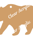 Mama Bear Grizzly Acrylic Blank Shape