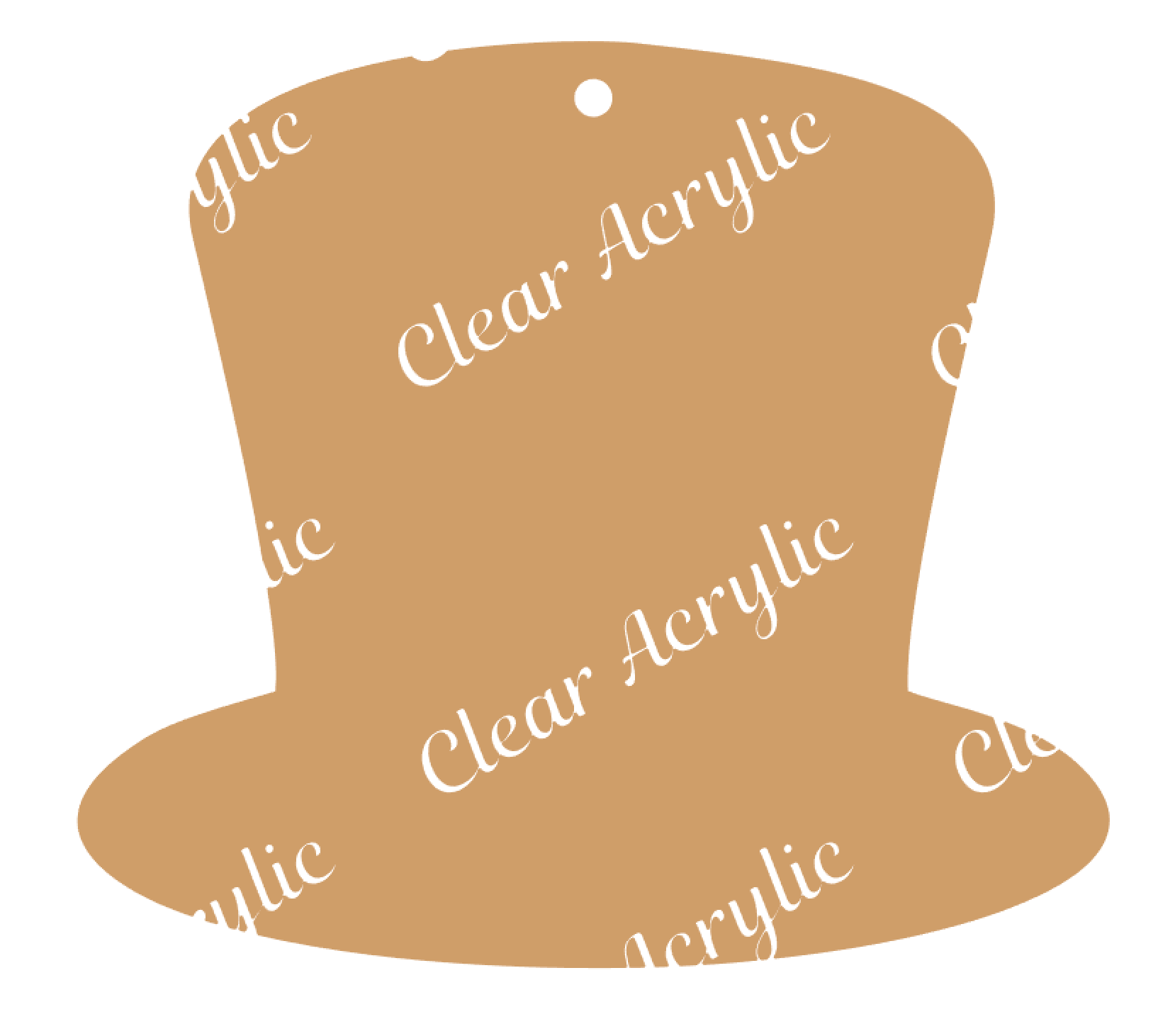 Frosty Snowman Top Hat Acrylic Keychain Shape