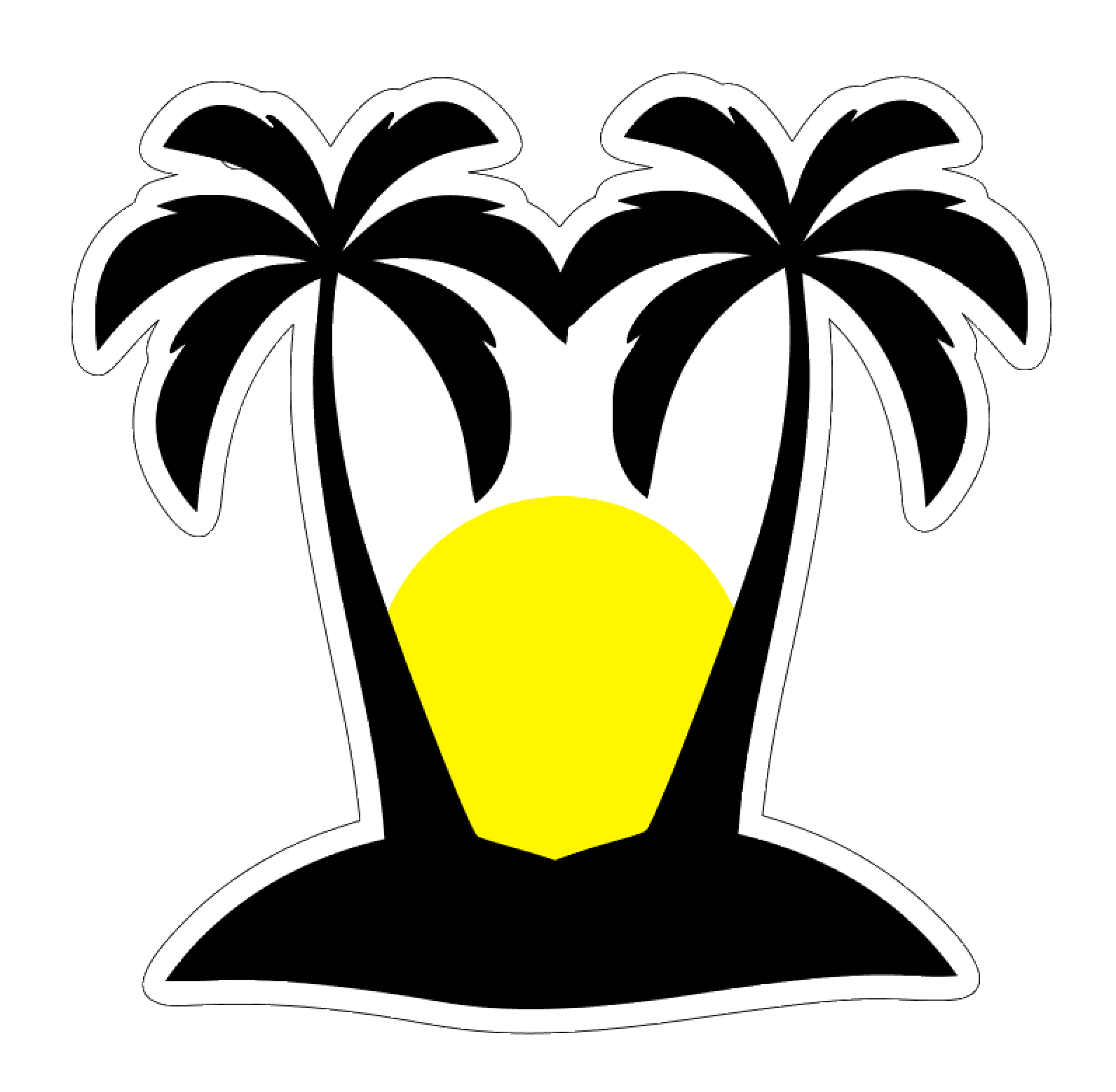 Palm Trees Island Acrylic Keychain Blanks – Moxie Vinyls