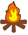 Campfire Keychain Acrylic Blank