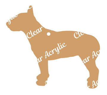 Bull Terrier Keychain Acrylic Blank