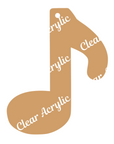 Musical Note Acrylic Key chain Blank