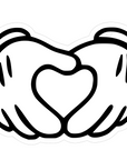 White Gloves Love Heart Acrylic Blank