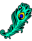 Peacock Feather Acrylic Blank