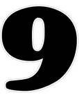 Number 9 Acrylic Blank