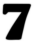 Number 7 Acrylic Blank