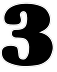 Number 3 Acrylic Blank