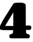 Number 4 Acrylic Blank