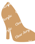 High Heel Stiletto Shoe Acrylic Blank for Key Chains